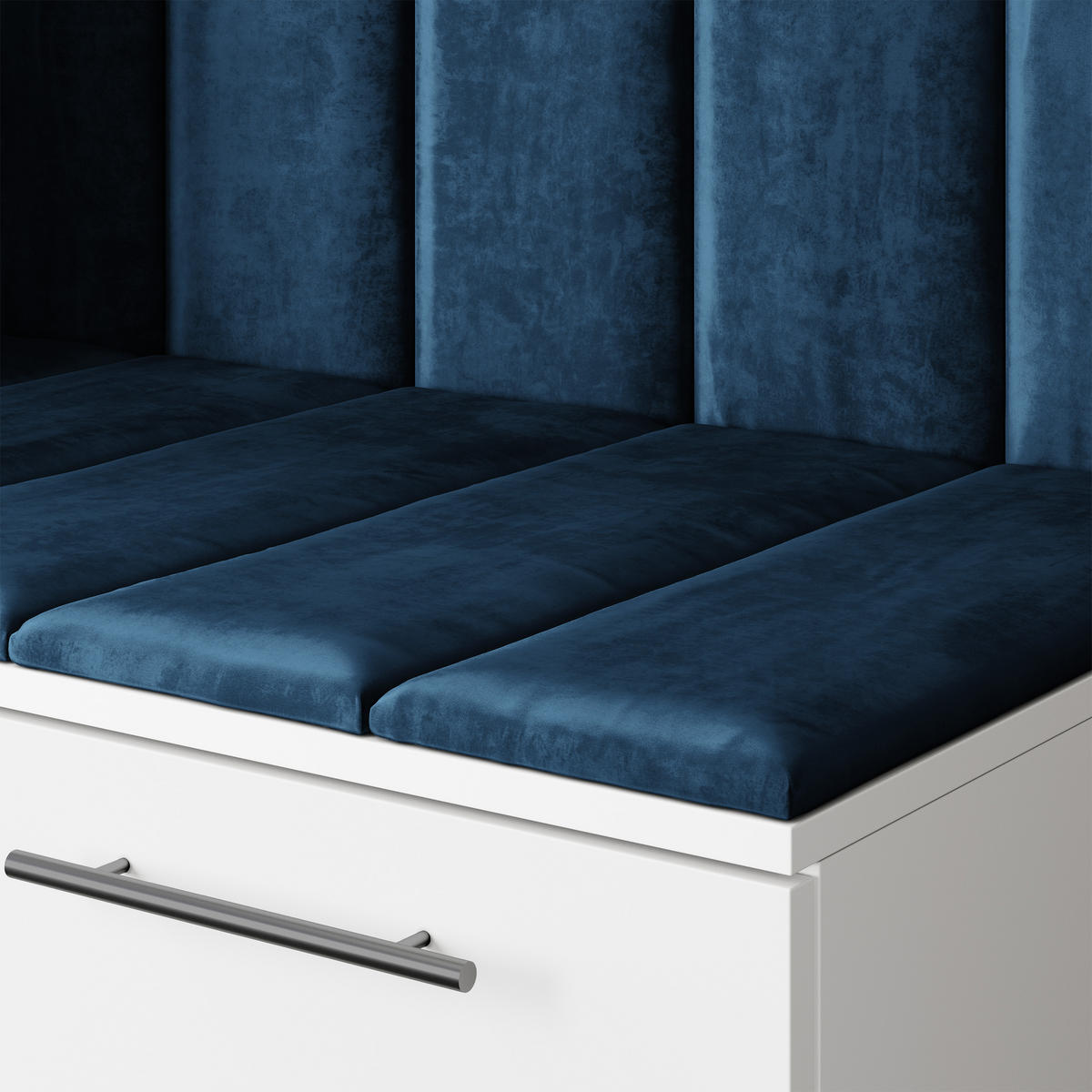 GARDEROBENSCHRANK REMA 120/240/60 cm Modern Garderobe-Set Eiche Lefkas - Blau/Eichefarben, Holzwerkstoff (120/240/60cm) - MASSENO