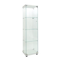 VITRINENSCHRANK Weiß 45/36/164 cm, mitLED für Wohnzimmer - Weiß, Glas (36/164/45cm) - PARAFTA HOME