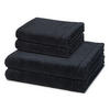 FROTTIERSET Lifestyle 4-teilig - Schwarz, Textil (50/100cm) - Cawoe
