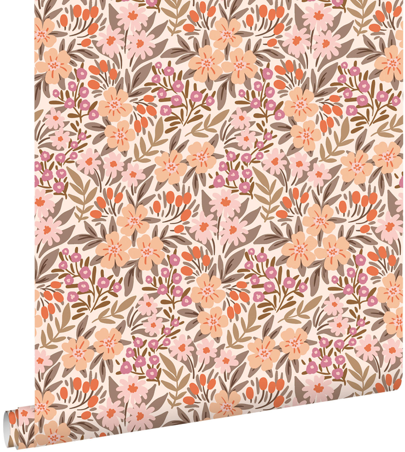 TAPETE Blumen 50 x 900 cm - Pink, Papier (50/900cm) - ESTAhome