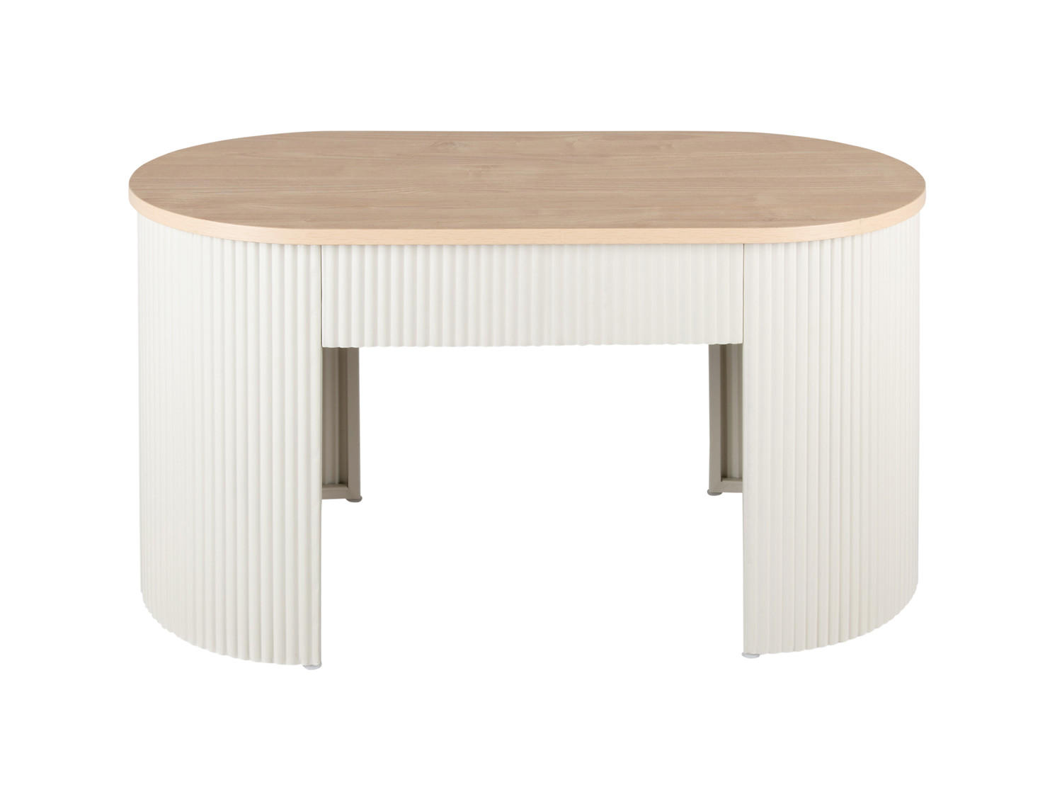 HOCKER Estriado Grau 80/40/42 cm - Grau, Metall (40/42/80cm) - Leitmotiv