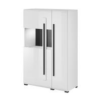 VITRÍNA Louis Bílá - bílá, kompozitní dřevo (90/136/39cm) - Petits-meubles