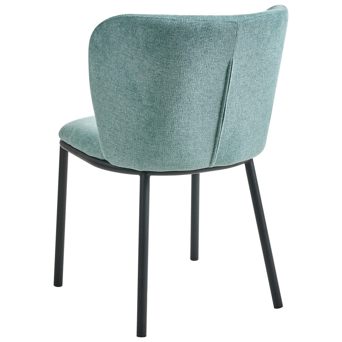 ESSZIMMERSTUHL 2er-Set Mintgrün Artesia - Schwarz/Mintgrün, Textil (51/81/49cm) - Beliani