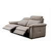 SOFA JONES 2-Sitzer mit 2 Relaxfunktionen, greige - Greige/Schwarz, Holz/Kunststoff (166/102/99cm) - Courtois Laville