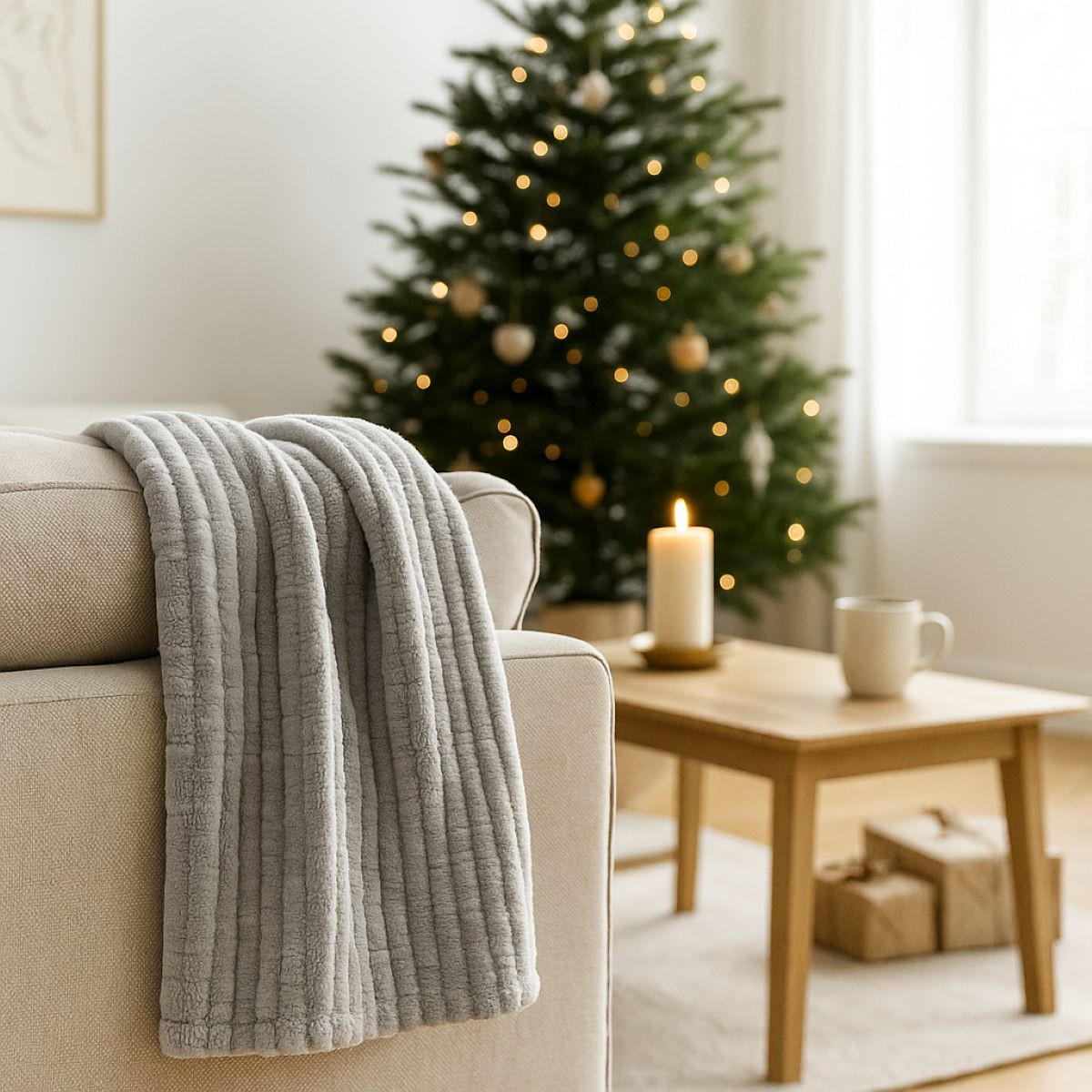 FLANELLDECKE 160/130 cm - Grau, Textil (160/130cm) - Home Styling Collection