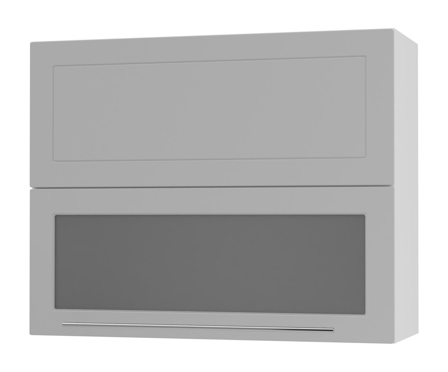 KÜCHENHÄNGESCHRANK Kvantum W8BS/90 Dust Grey Matt / Weiß Matt 90 / 32,5 / 72cm - Weiß/Grau, Holz/Holzwerkstoff (90/72/32.5cm) - Feldmann-Wohnen