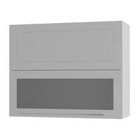 KÜCHENHÄNGESCHRANK Kvantum W8BS/90 Dust Grey Matt / Weiß Matt 90 / 32,5 / 72cm - Weiß/Grau, Holz/Holzwerkstoff (90/72/32.5cm) - Feldmann-Wohnen
