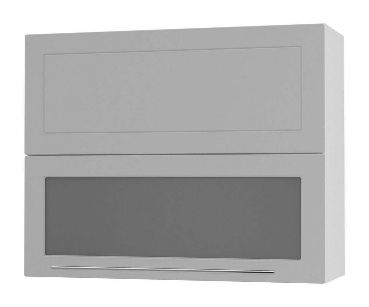 KÜCHENHÄNGESCHRANK Kvantum W8BS/90 Dust Grey Matt / Weiß Matt 90 / 32,5 / 72cm - Weiß/Grau, Holz/Holzwerkstoff (90/72/32.5cm) - Feldmann-Wohnen