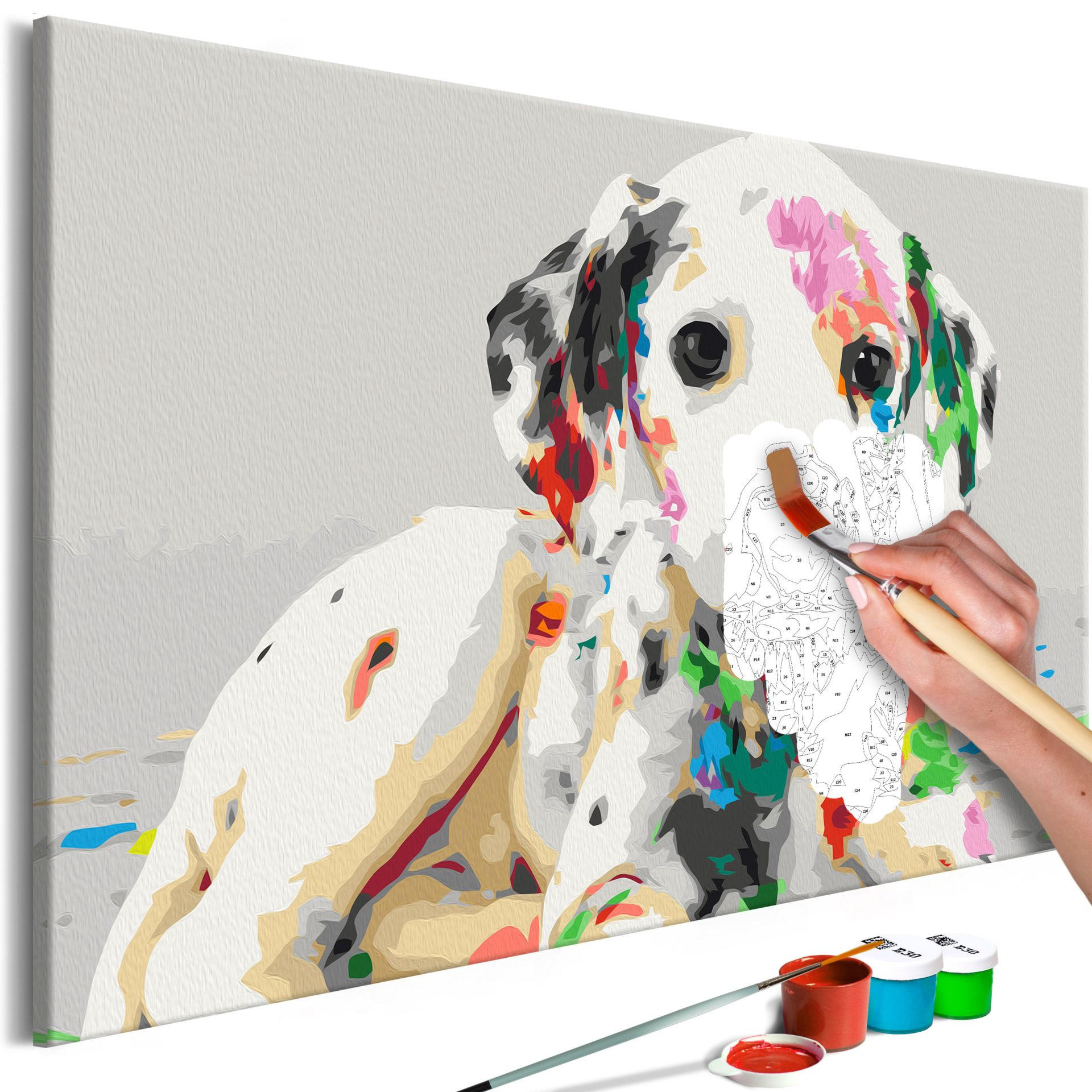 MALEN NACH ZAHLEN 50/40 cm - Multicolor, Textil (1.4/40cm) - KUNSTLOFT