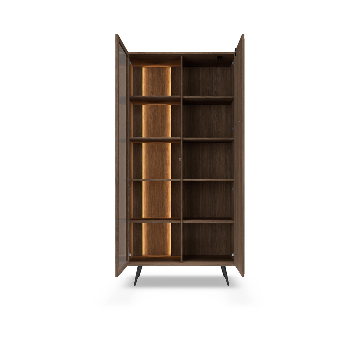 VITRINE: Dunin-Eiche, 93,5 x 196,4 x 40 cm - Eichefarben, Holzwerkstoff (93.5/196.4/40cm) - 3XE LIVING