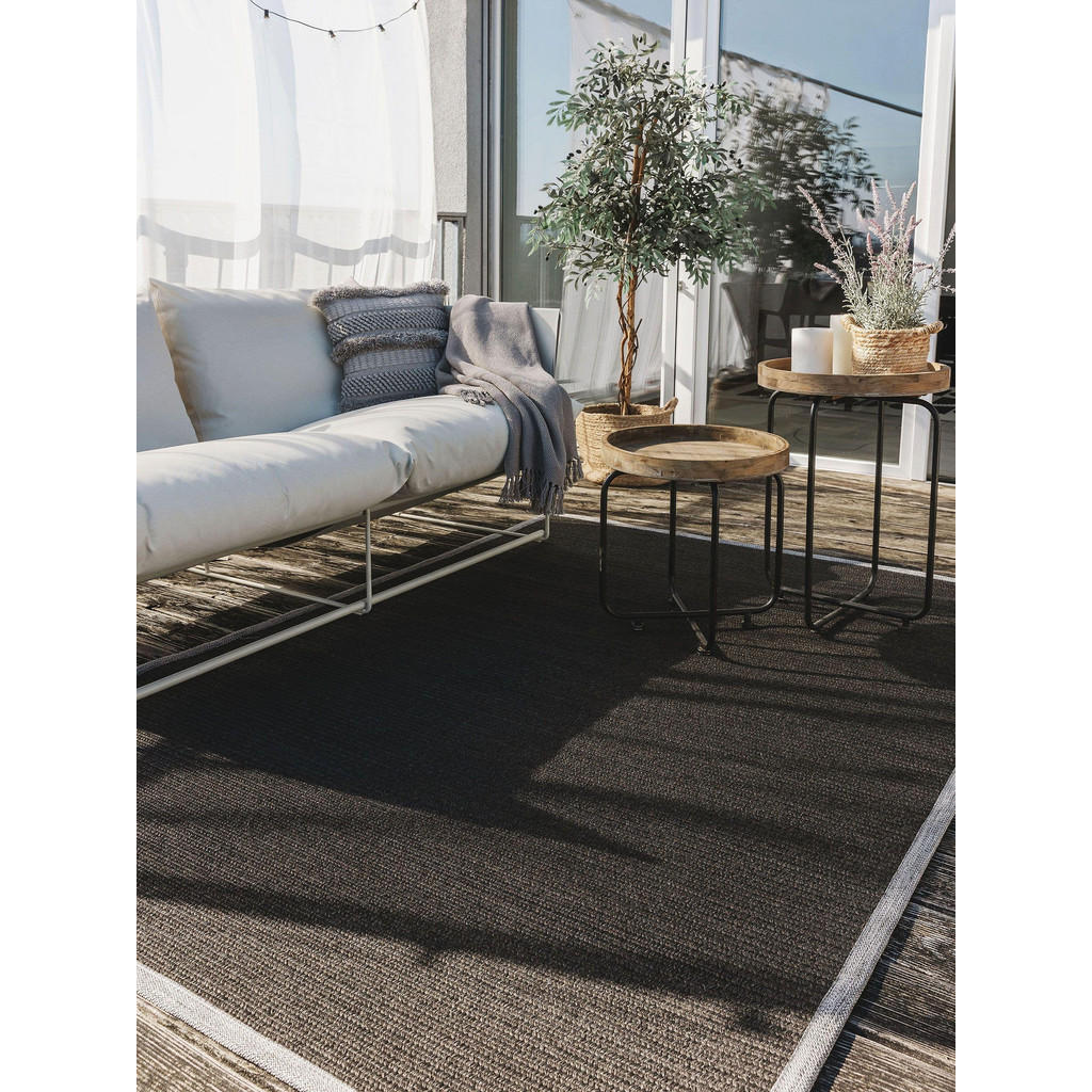Thumbnail - benuta Nest Outdoorteppich, Schwarz, Textil, Rechteckig, 200x300 cm, Gots, wasserabweisend, Teppiche & Böden, Teppiche, ...