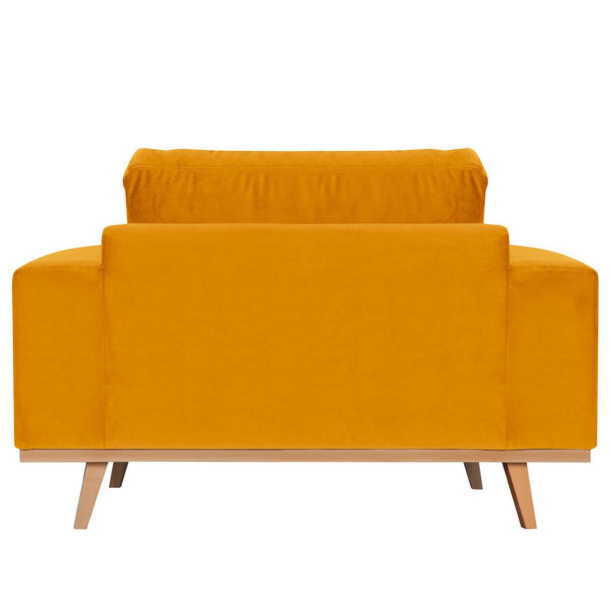 SESSEL - Gelb/Buchefarben, Holz/Buchenholz (122/81/88cm) - home24