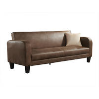 SCHLAFSOFA 3-Sitzer - Vintage Look - INICIO - Braun, Textil (215/85/83cm) - Vente-Unique