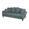 SOFA grau Landhaus, Couch 3,5-Sitzer 230 cm - Grau, Holz/Textil (230/95/100cm) - Furn.Design