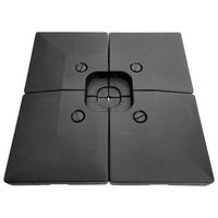 FLIESEN Crozon Schwarz 4er-Set - Schwarz, Kunststoff (102/102cm) - Happy Garden