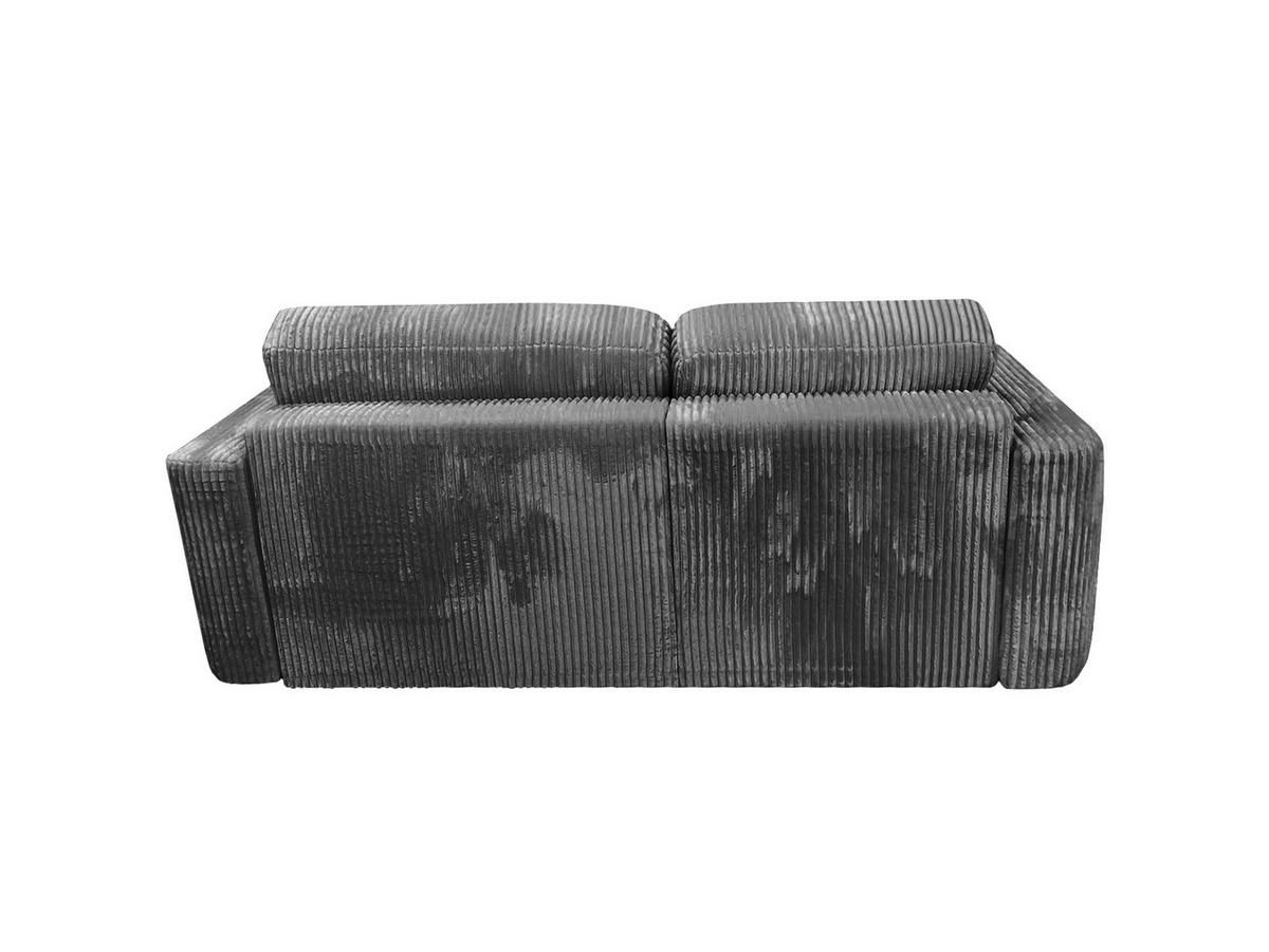 ECKSOFA Luna L links Grau aus Cord - Grau, Textil (271/195cm) - KS Home Concept