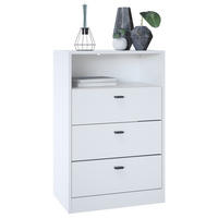 KOMMODE Pino Fronten in Weiß matt - Weiß, Holzwerkstoff (56/86.5/36cm) - Vladon