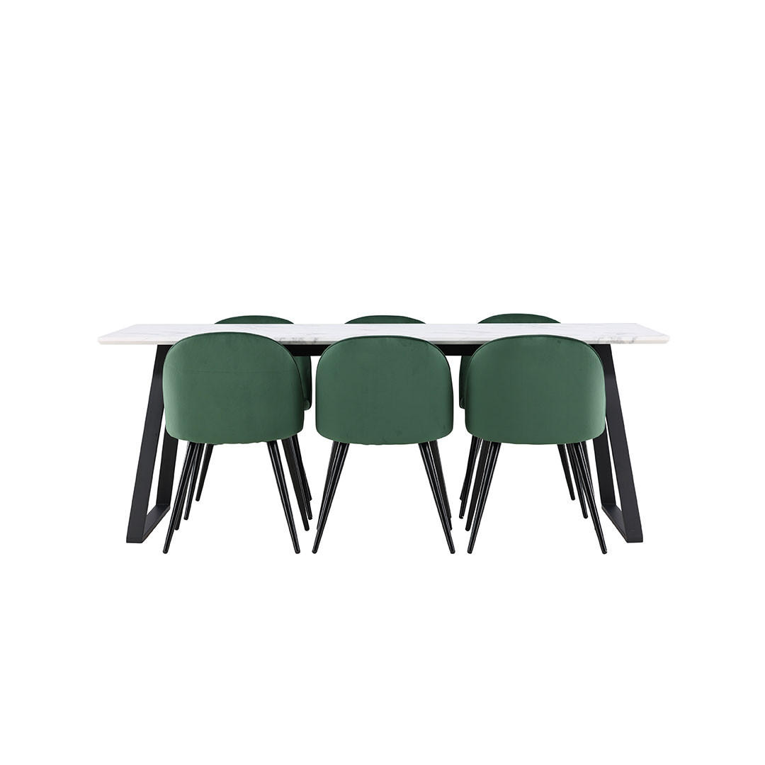 TISCHGRUPPE Grün - Grün, Holz (200/75/90cm) - ebuy24