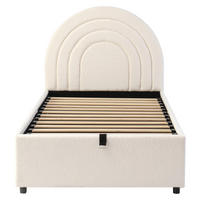 POLSTERBETT PANG-N7K4D2 90/200 cm Beige - Beige, Fell - PANGIVO