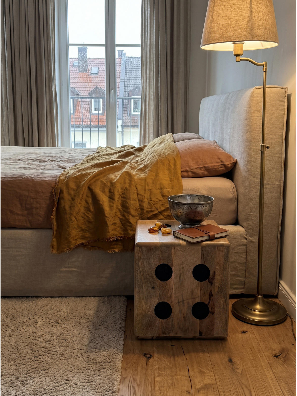 SITZHOCKER SINTRA, Mango Massivholz, 41 x 41 x 41 cm - Braun, Holz (41/41/41cm) - KADIMA DESIGN