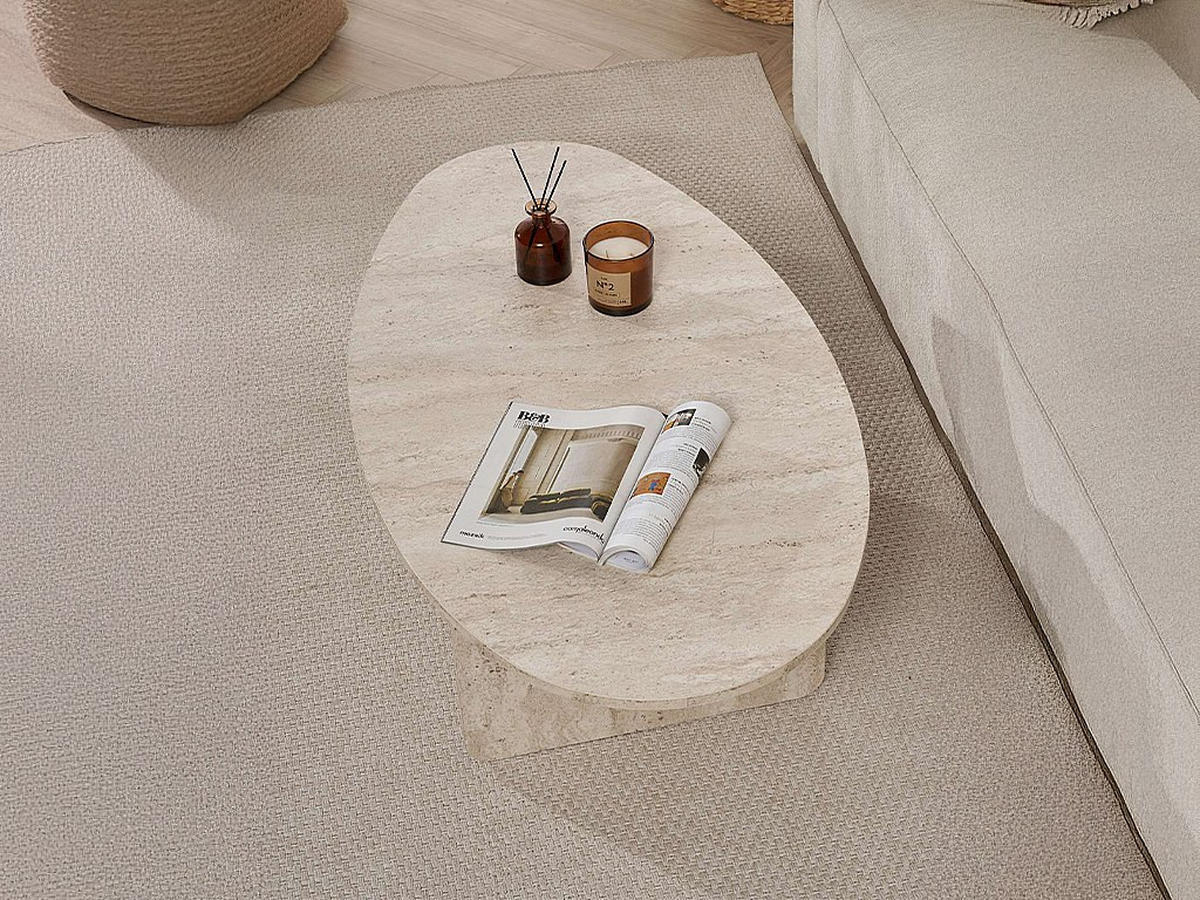 COUCHTISCH - 120 cm x 65 cm - holz - beige Isenora - Beige, Holz (65/120/40cm) - Vente-Unique