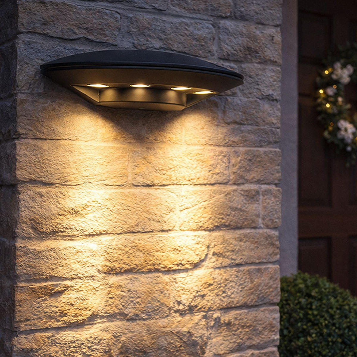 LED AUSSEN-WANDLEUCHTE ALU Anthrazit - Anthrazit, Metall (24.5/6.6/12.5cm) - Globo Lighting