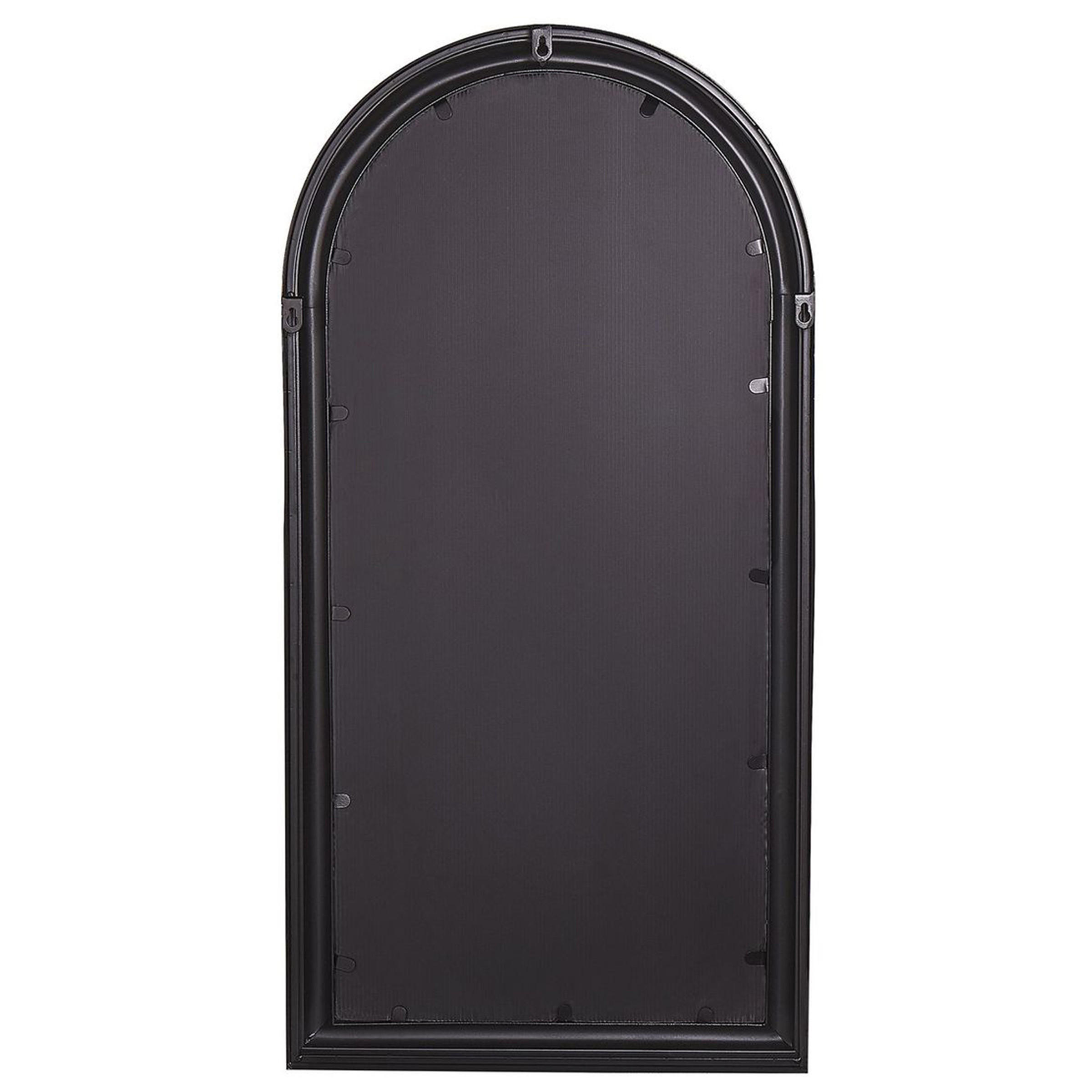 WANDSPIEGEL schwarz Fensteroptik 50/98 cm Campel - Schwarz, Metall (49/97/5cm) - Beliani