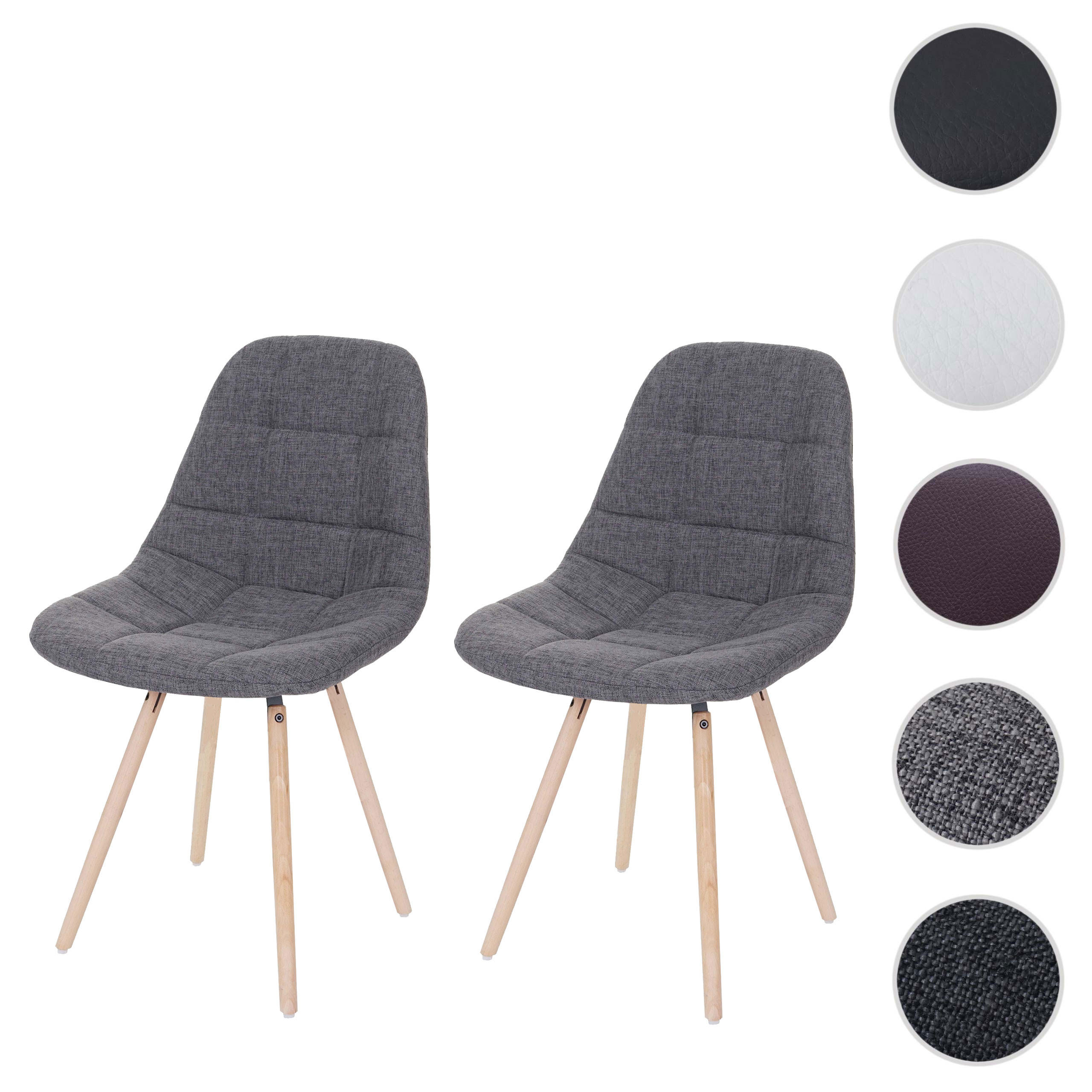 ESSZIMMERSTUHL I Grau 2er-Set - Grau, Textil (47/82/53cm) - MCW
