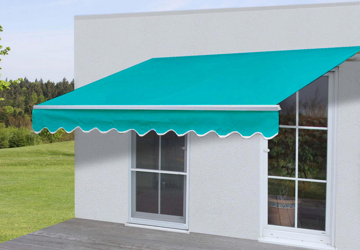 ALU-MARKISE Türkis - Türkis, Textil (500/18/300cm) - MCW