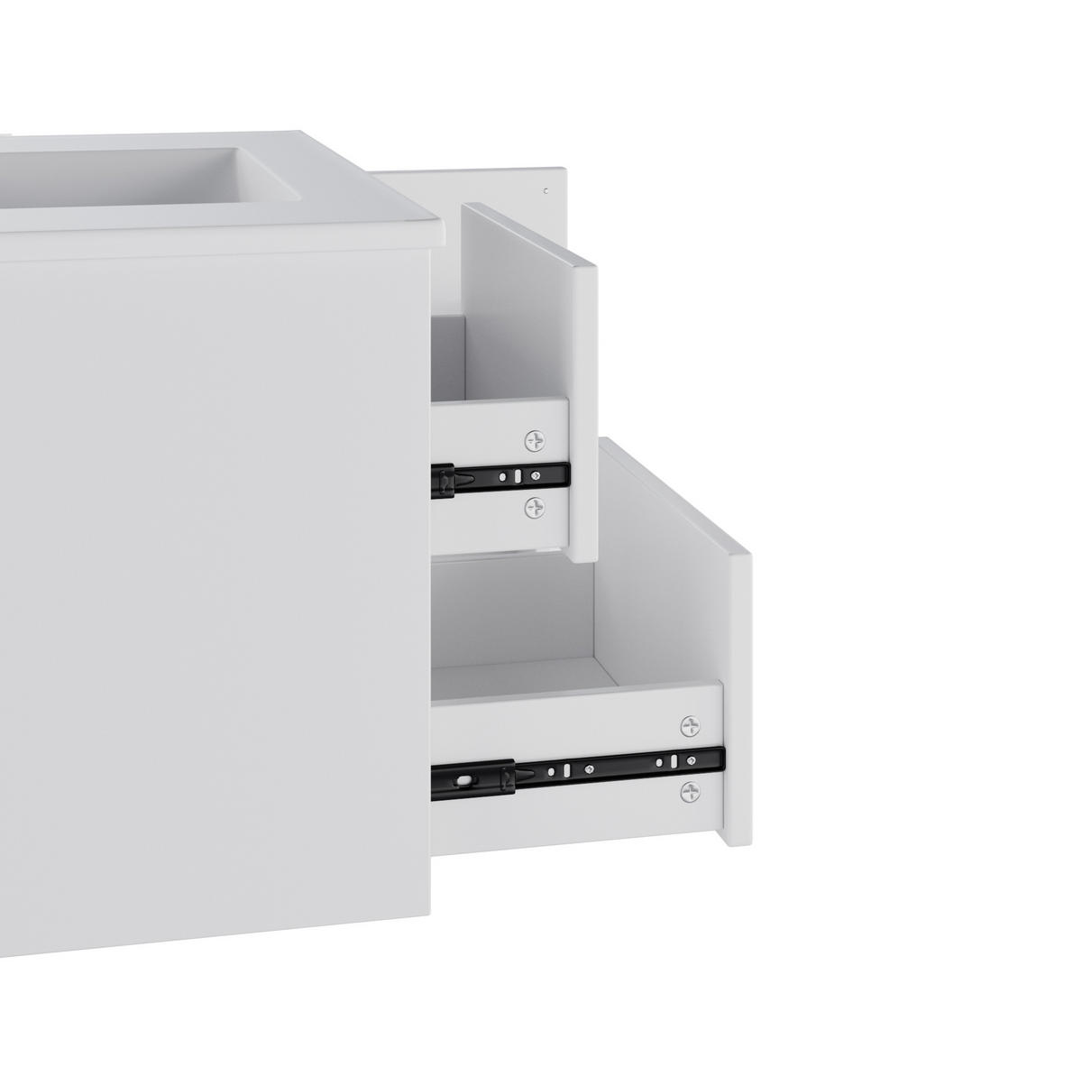 WASCHTISCHKOMBI 76/46/51 cm aus Keramik und MDF mit LED-Radarsensor-Beleuchtung - Weiß, Holzwerkstoff (76/51/46cm) - OKMYHOME