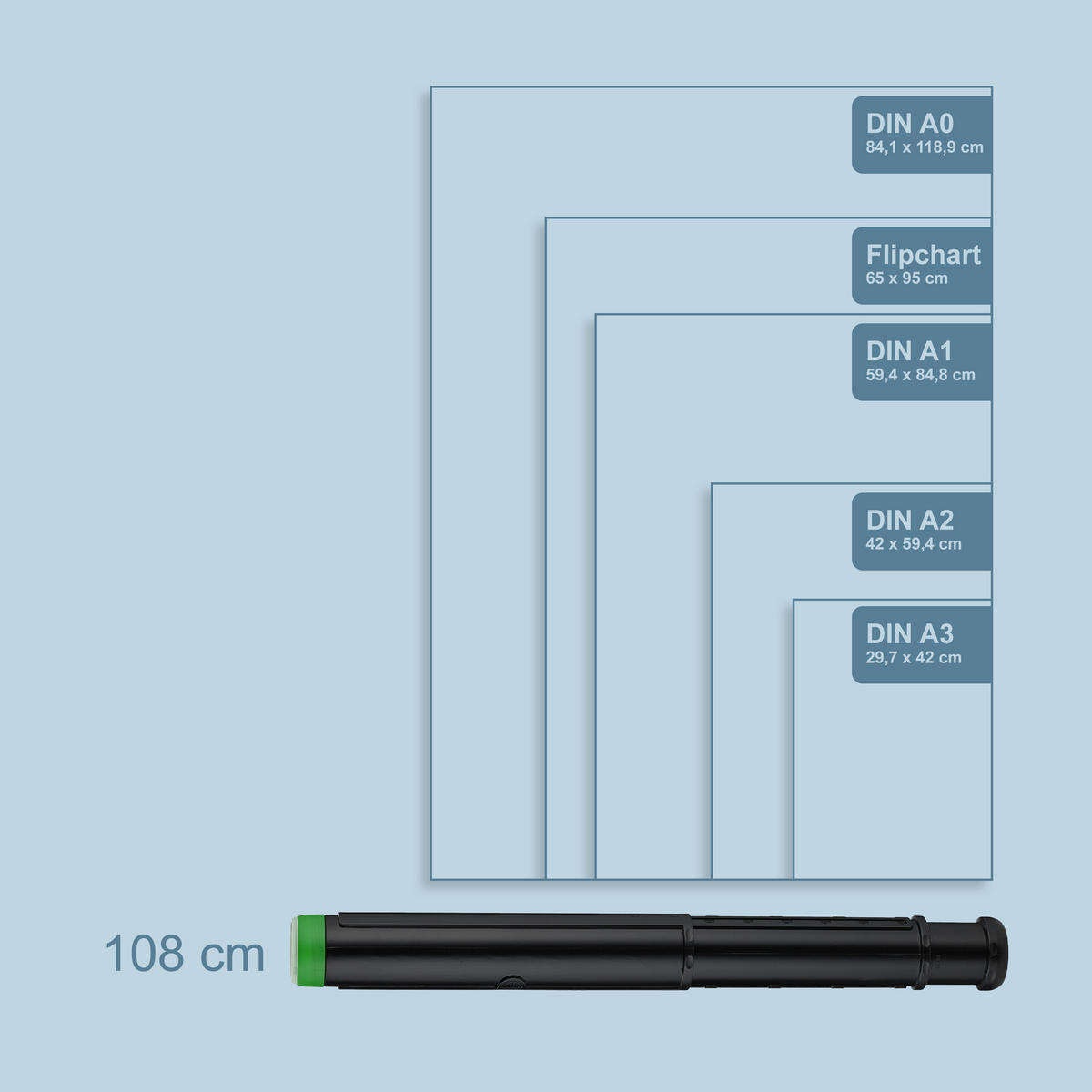PLAGÁTOVÁ rúrka - čierna, plast (8.5/108/8.5cm) - Relaxdays