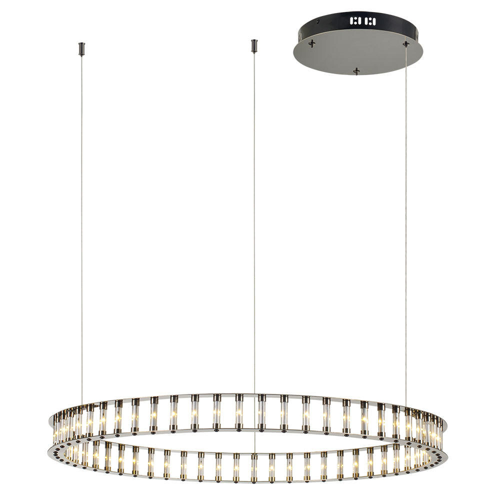 s.luce Led-Hängelampe Schwarz 60x5x60 cm