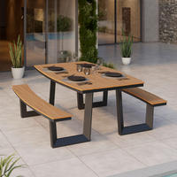 GARTENTISCHGRUPPE Manuel Anthrazit/Naturfarben - Anthrazit, Metall (200/109.5/75cm) - Sonstige