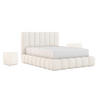 POLSTERBETT mit Nachttische Elvert Set 120x200 cm, Cremefarbe - Creme, Textil (120/200cm) - Meblito