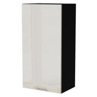HÄNGESCHRANK Brerra W4/50 Schwarz / RAL 9001 creme Hochglanz 50 / 32,5 / 96cm - Creme/Schwarz, Holz/Holzwerkstoff (50/96/32.5cm) - Feldmann-Wohnen