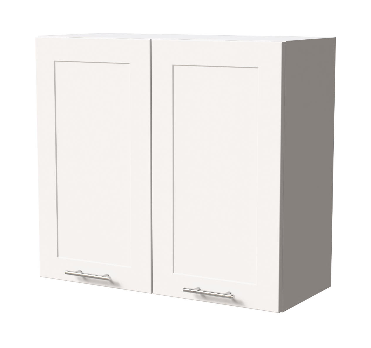 HÄNGESCHRANK Oslo W3/80 Weiß / Weiß Matt 80 / 32,5 / 72cm - Weiß, Holz/Holzwerkstoff (80/72/32.5cm) - Feldmann-Wohnen