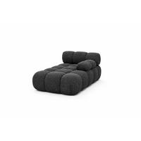CHAISELONGUE Modular, Bouclé-Stoff Abriamo, Graphit, Rechts, Selia - Graphitfarben/Grau, Holz (95/70/160cm) - Kaiser Möbel