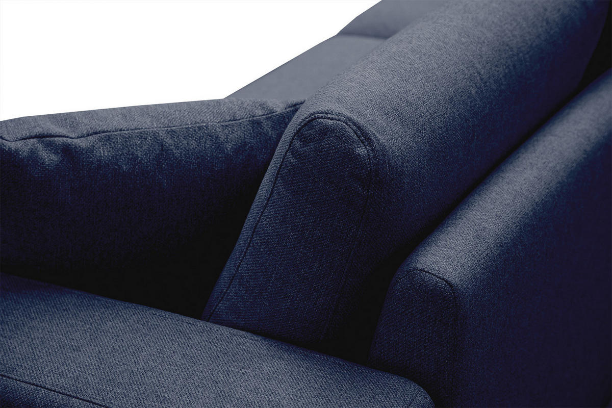 SOFA MEDIOLANE 3-Sitzer, dunkelblau - Dunkelblau, Holzwerkstoff/Textil (233/87/96cm) - Courtois Laville