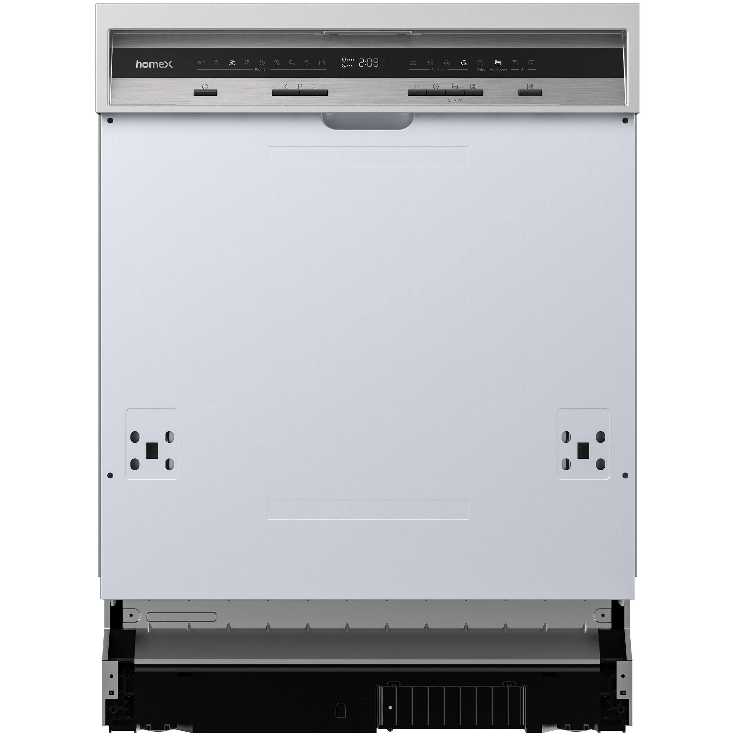 GESCHIRRSPÜLER DWSI601442A teilintegrierbar 60 cm, Einbau Spülmaschine - 14 Maßgedecke, 9 Programme - Silberfarben/Schwarz, Kunststoff/Metall (59.8/81.5/57cm) - homeX