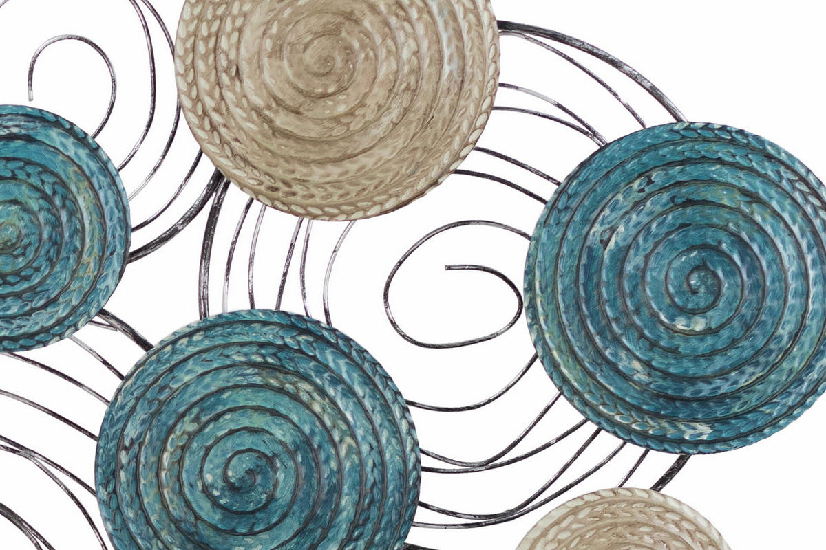 WANDDEKO Blau 114/63 cm - Blau, Metall (2/63/6cm) - KUNSTLOFT