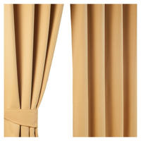 VERDUNKELUNGSVORHÄNGE Fischgrät mit Thermo-Funktion, Ösen 117/228 cm - Currygelb, Textil (117/228cm) - Homescapes