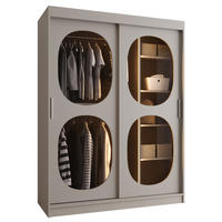 SCHWEBETÜRENSCHRANK 200/150/62 2-türig - Kaschmir, Holz (150/200/62cm) - Abiks Möbel