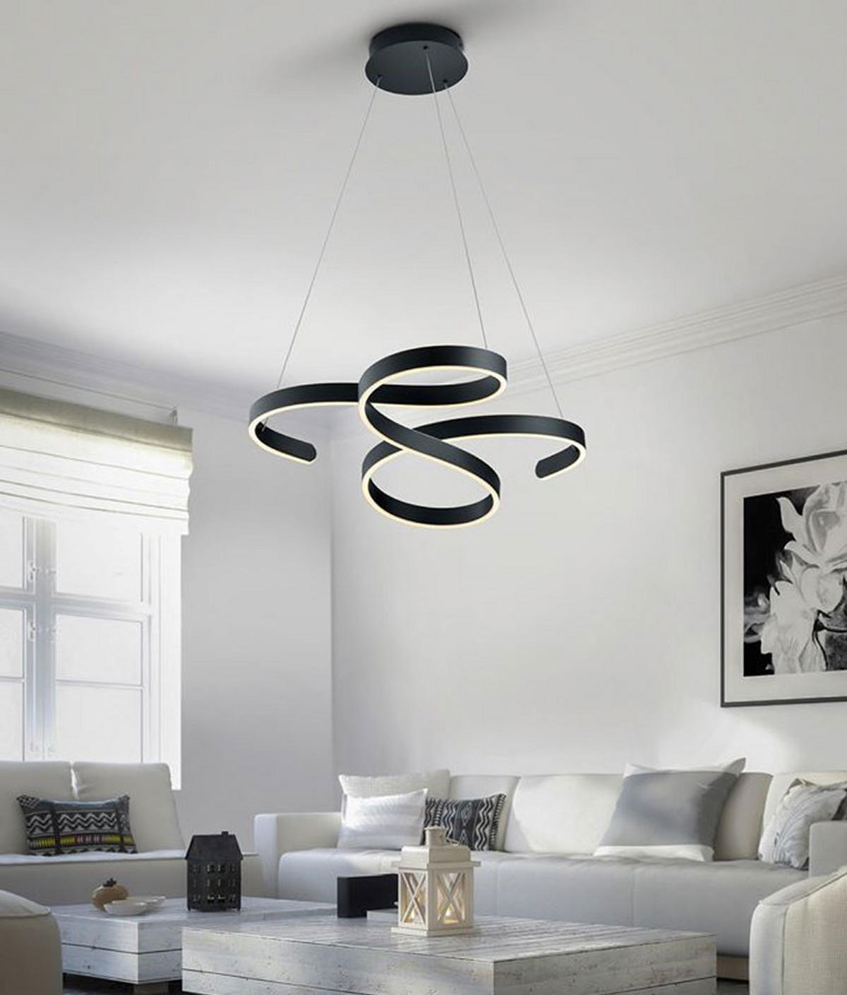 LED HÄNGELEUCHTE Francis Anthrazit - Anthrazit, Metall (72/68/150cm)