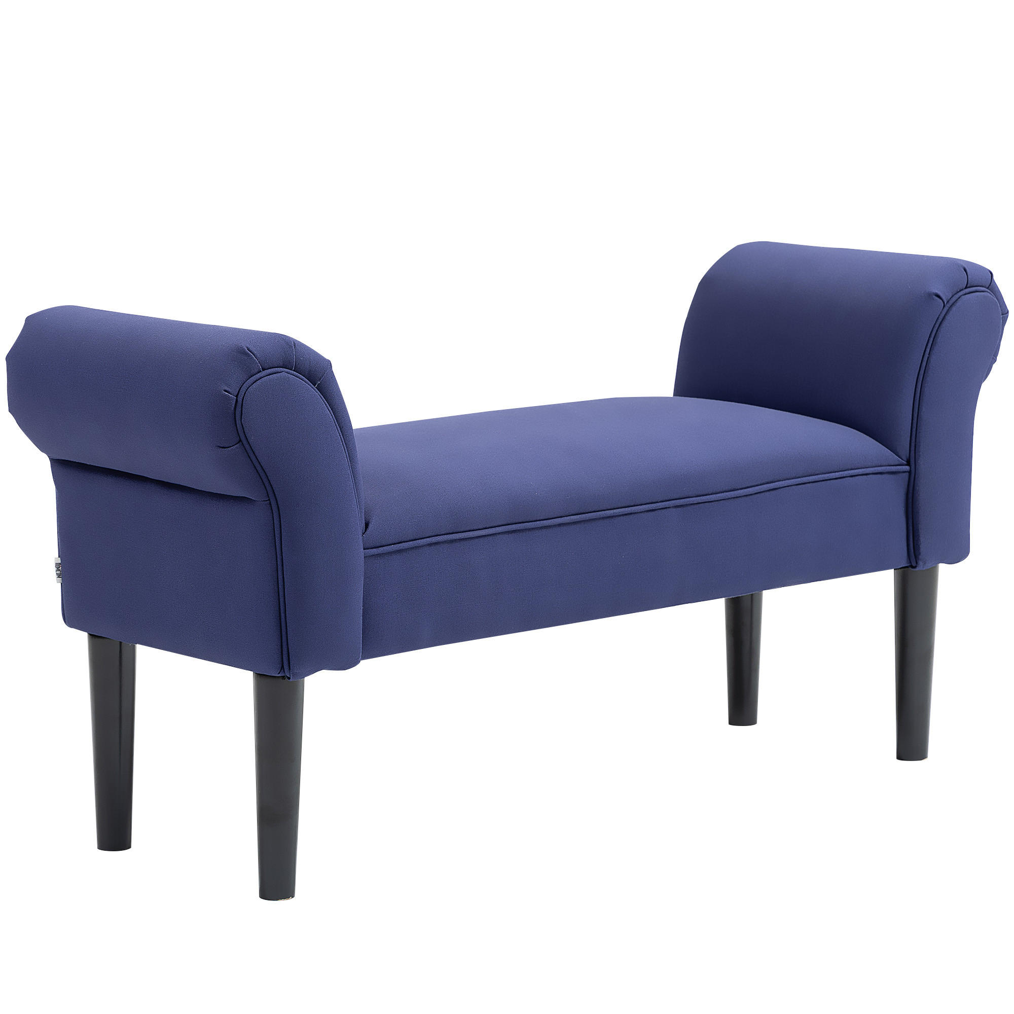 GEPOLSTERTE Sitzbank, bis 130 kg belastbar, 102 x 36 x 51 cm - Blau, Kunststoff (36/51/102cm) - HOMCOM