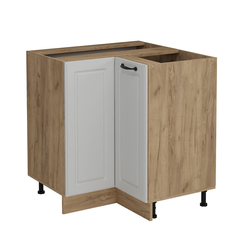 Vicco Eckunterschrank Weiß, Eiche 75.6x81.6x46 cm