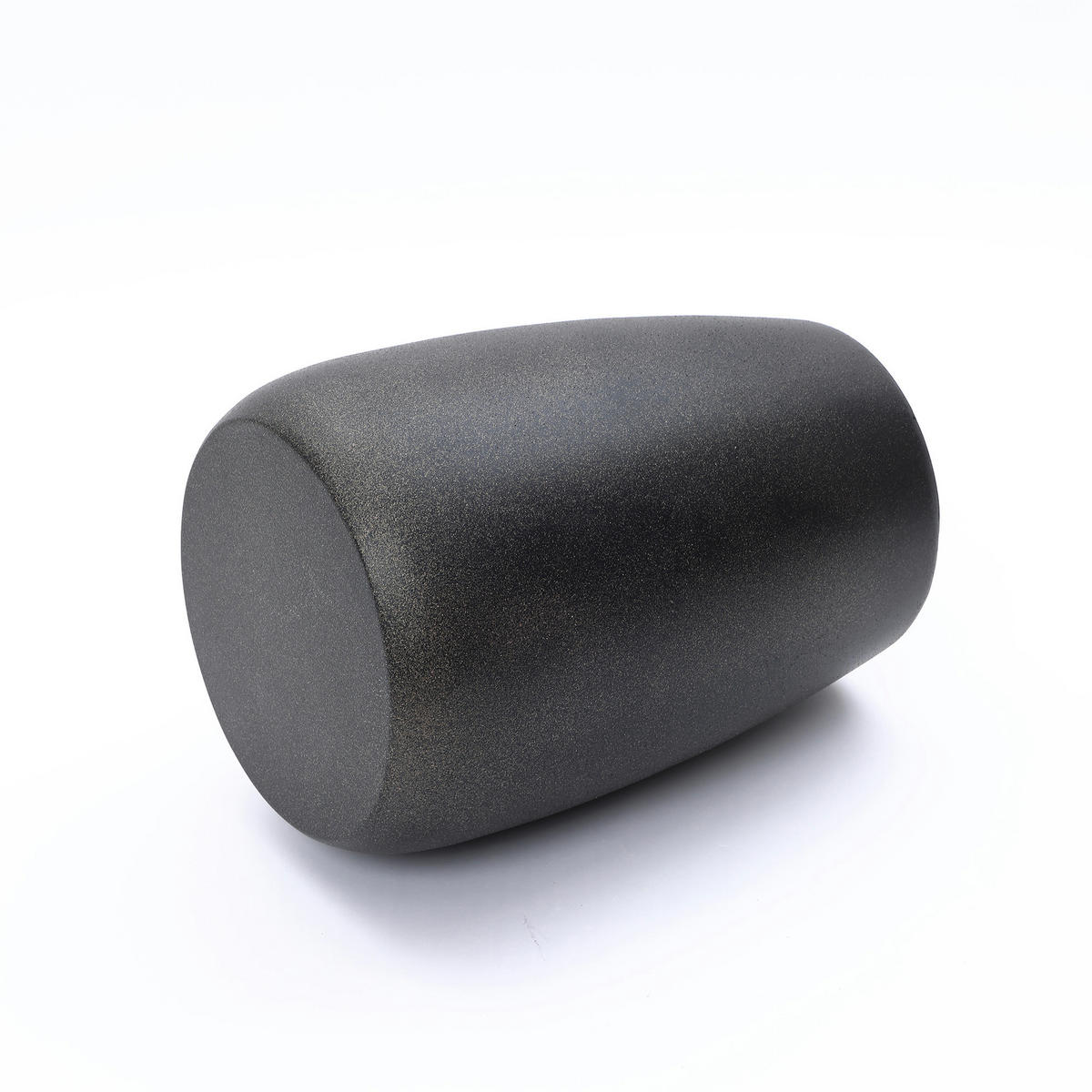 BEISTELLTISCH für den Außenbereich, 50 cm, rund, Struktur aus Zement im Travertin-Stil - Schwarz Hochglanz, Kunststoff (35/35/49.5cm) - Hometopia