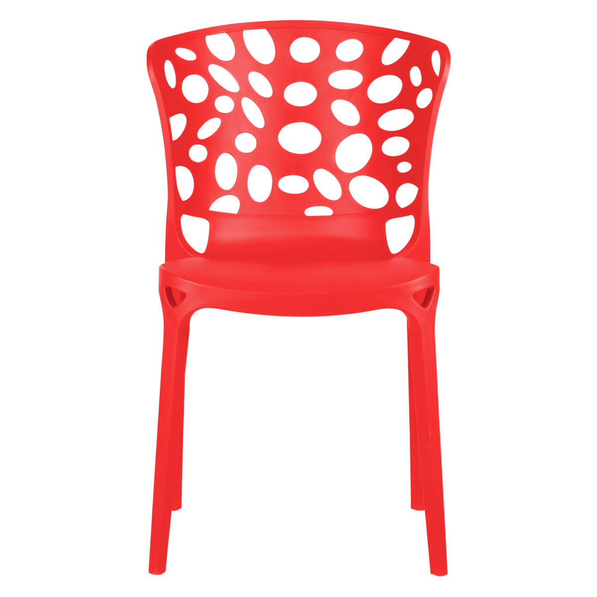 GARTENSTUHL 2er-Set Kunststoff Rot - Rot, Kunststoff (47/83/47cm) - Homestyle4u