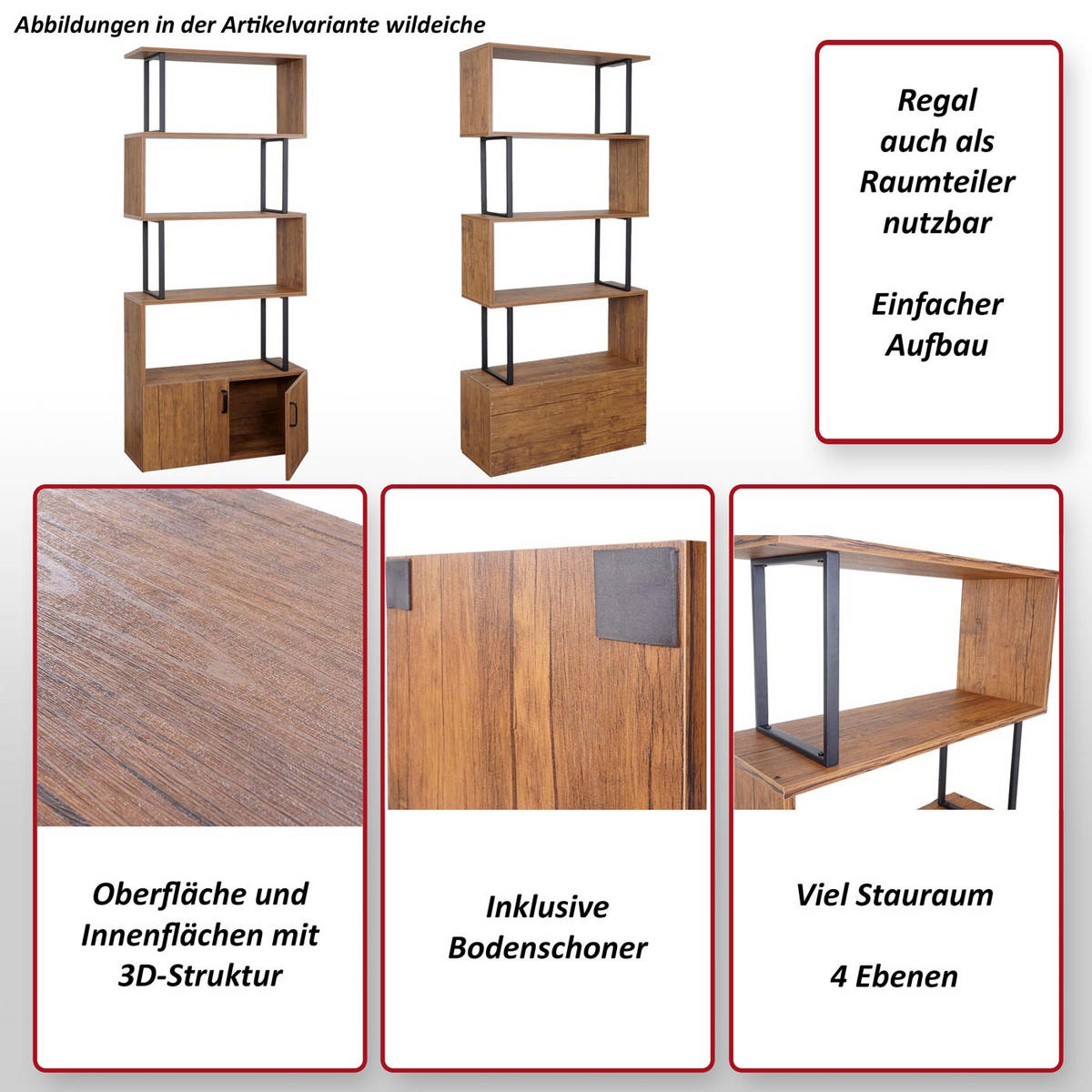 BÜCHERREGAL Dunkelbraun - Dunkelbraun, Holzwerkstoff (80/183/31cm) - MCW