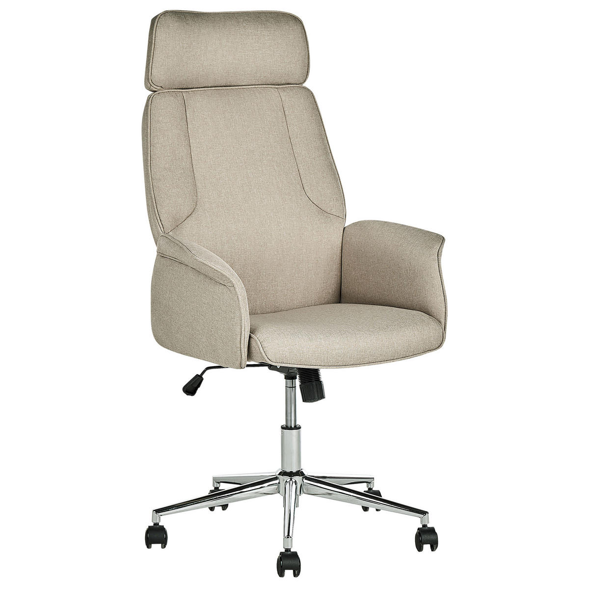 BÜROSTUHL Polyester Beige Pilot - Beige, Textil/Metall (72/117/72cm) - Beliani