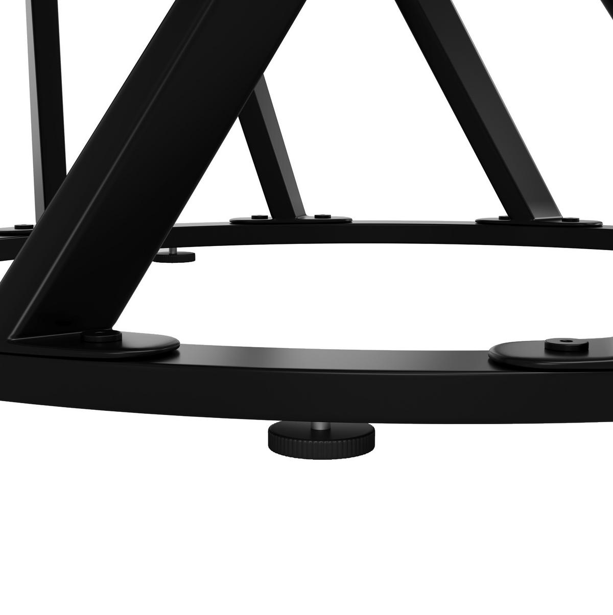ESSTISCH 80x80x76 cm in Schwarz-Weiß aus MDF mit Schwarz-Weiß Optik und Bodenausgleich - Schwarz, Holzwerkstoff (80/80/76cm) - Modfu